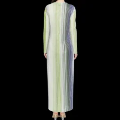 Cardigan bouton long MISSONI Col V viscose lamé rayure vert bleu paillettes