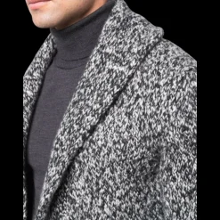 Cardigan BRIONI col châle cachemire soie gris noir
