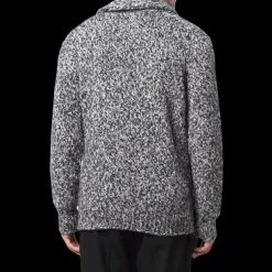 Cardigan BRIONI col châle cachemire soie gris noir