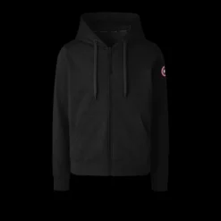 Cardigan Sweat à capuche zippé CANADA GOOSE Huron coton noir