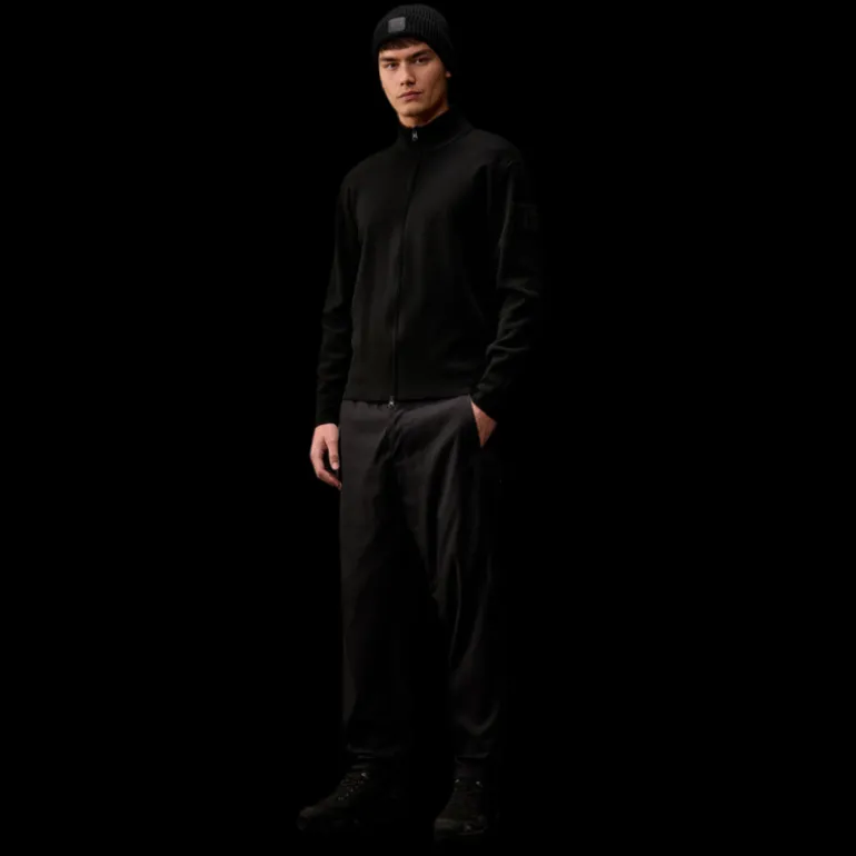 Cardigan zippé laine mérinos extrafine noire CP COMPANY Metropolis