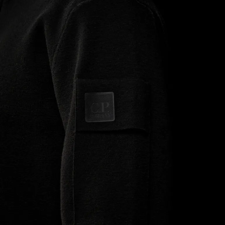 Cardigan zippé laine mérinos extrafine noire CP COMPANY Metropolis