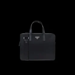 Cartable porte document DOLCE & GABBANA nylon noir triangle