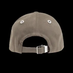 Casquette AMI Paris gabardine de coton peau de pêche gris vert broderie cœur rouge