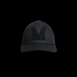 Casquette Baseball MONCLER gabardine coton noir logo M velours