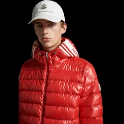 Casquette baseball MONCLER gabardine coton blanc logo écriture 1952