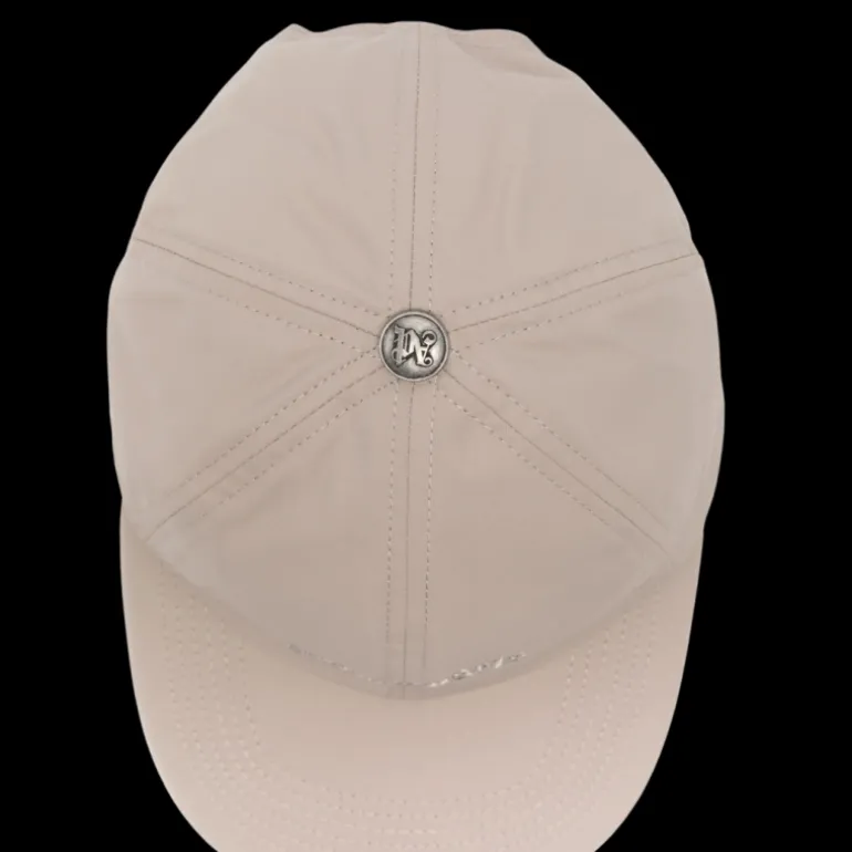 Casquette baseball PALM ANGELS nylon beige broderie logo incurvé