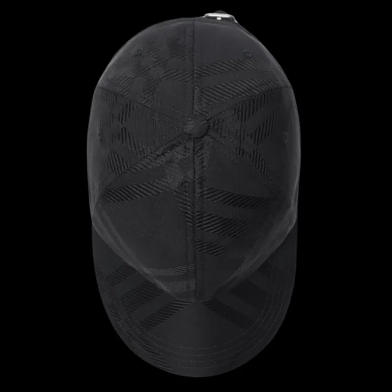Casquette de baseball BURBERRY nylon jacquard noir check noir