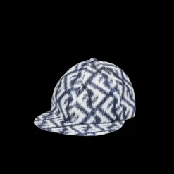 Casquette de baseball FENDI soie motif bleu blanc