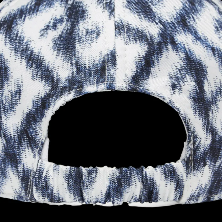 Casquette de baseball FENDI soie motif bleu blanc