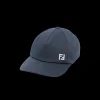 Casquette FENDI coton bleu plaque logo FF blanc