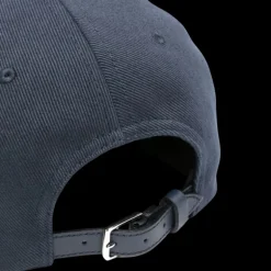 Casquette FENDI coton bleu plaque logo FF blanc