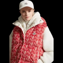 Casquette MONCLER en coton velours blanc logo feutre