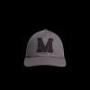 Casquette MONCLER toile coton gris monogramme M