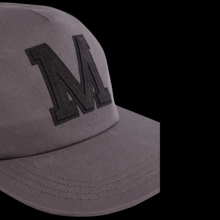 Casquette MONCLER toile coton gris monogramme M