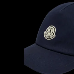 Casquette Moncler x Mercedes-Benz By NIGO gabardine coton bleu marine