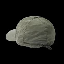Casquette STONE ISLAND 6 panneaux nylon métal kaki logo cordon serrage