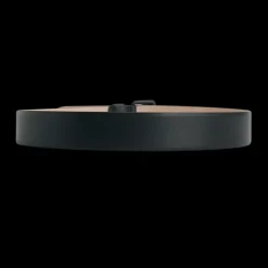 Ceinture ALEXANDER MCQUEEN cuir noir boucle métal noir tête de mort