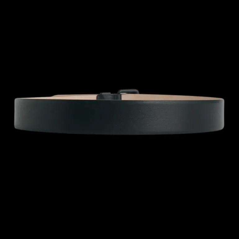 Ceinture ALEXANDER MCQUEEN cuir noir boucle métal noir tête de mort