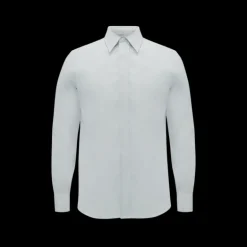 Chemise ALEXANDER MCQUEEN Popeline coton épaules Tombantes Bleu Nuage