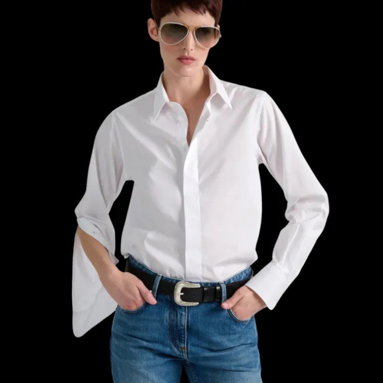 Chemise BARBARA BUI manche longue popeline coton blanc