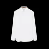 Chemise BURBERRY Sherfield coton stretch blanc broderie chevalier équestre