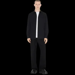 Chemise BURBERRY Sherfield coton noir col check beige broderie Cavalier