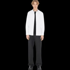 Chemise BURBERRY Sherfield coton blanc col check beige broderie Cavalier