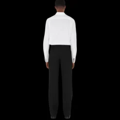 Chemise BURBERRY Sherfield coton stretch blanc broderie chevalier équestre