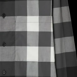 Chemise BURBERRY Summerton coton gris check noir rouge