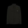 Chemise DOLCE GABBANA nylon noir étiquette logo poche poitrine