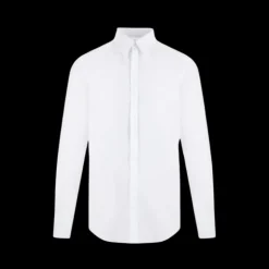 Chemise manche longue DOLCE & GABBANA Martini coton blanc col Kent