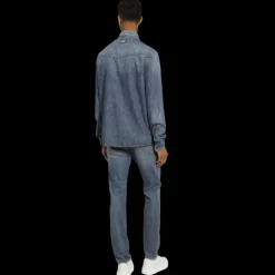 Chemise oversize DOLCE GABBANA en jean manche longue coton bleu délavé