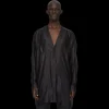 Chemise RICK OWENS manche longue Dust Larry col V soie noire