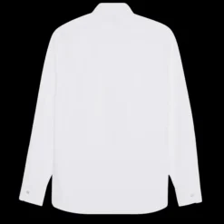 chemise SAINT LAURENT manche longue col Yves popeline coton blanc