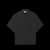 chemise SAINT LAURENT oversize manches courtes soie mate brillante noire
