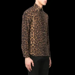 Chemise TOM FORD manche longue soie léopard