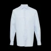 Chemise ZEGNA manche longue col italien pur lin bleu ciel