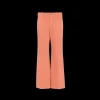 CHLOE Pantalon jean bootcut court toile coton corail