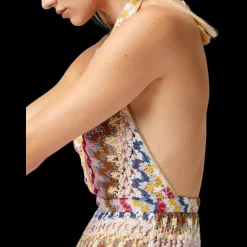 Combishort MISSONI dentelle viscose lamée motif zigzag