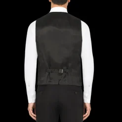 Costume 3 pièces Martini bleu marine Dolce Gabbana Veste à revers Gilet Pantalon