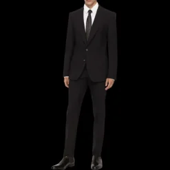 Costume DG Essentials laine noire revers pointus