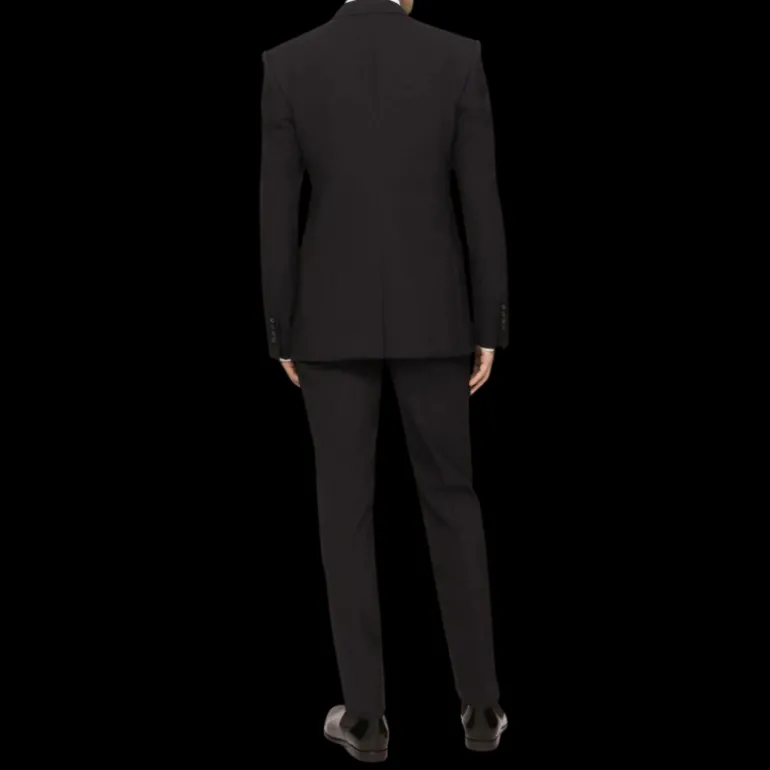 Costume DG Essentials laine noire revers pointus