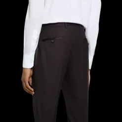 Costume Smoking DOLCE & GABBANA laine vierge micro caviar bleu nuit