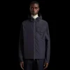 Coupe vent capuche MONCLER Fuyue bleu marine logo gomme poitrine