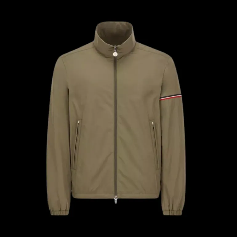 Coupe vent MONCLER ruinette kaki bande manches