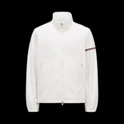 Coupe vent MONCLER ruinette blanc bande manches