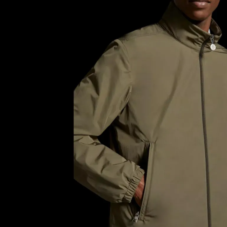 Coupe vent MONCLER ruinette kaki bande manches