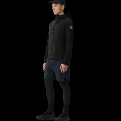 Coupe vent zippé à capuche CANADA GOOSE Killarney nylon noir logo rouge