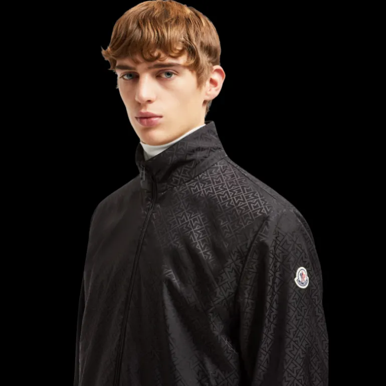 Coupe-vent MONCLER Vanoise nylon jacquard monogramme noir